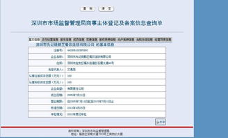 企业工商注册信息资料查询
